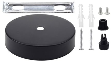 Beaupretty Embellecedor Lampara Techo Redondo de Plástico y Hierro Instalación Fácil para Iluminación Elegante y Moderna en Espacios Interiores