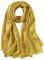 Lina & Lily Damen Langer Schal Stola Federleicht mit Glanz-Schimmer (Gold)
