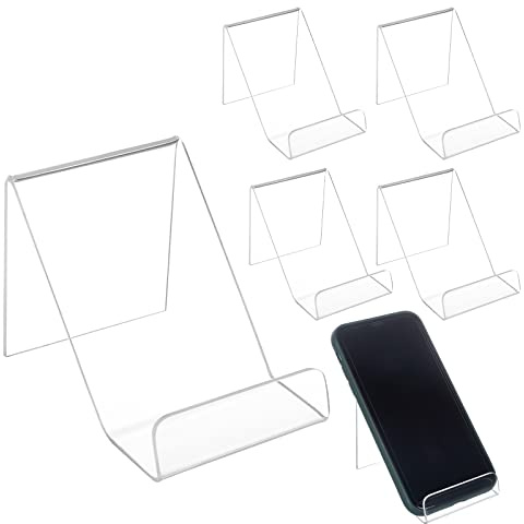 PH PandaHall 6pz Supporto per Libri in Acrilico Trasparente Supporto Opuscolo Espositore da Tavolo per Libri Album di Immagini Ricetta Foto Portafoto, 8.2x6.5x6.5mm