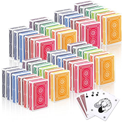 Zubebe 24 Pcs Playing Cards, Deck of Cards Bulk in Poker Size, Standard Playing Poker Decks for Kids Adults Activities Party Supplies Canasta Games (Hexagram Style)
