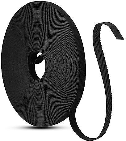 Redamancy 15M Bridas Reutilizables, 10 mm Bridas de Cable, Cable Management, Bridas Negras para Organizador de Cables para Hogar y Oficina(Negro)