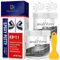 Masilla epoxi - 450g Kit de Reparación de Piscinas Epoxy Bicomponente, Bajo el Agua o por Encima, Reparación de Fugas, Grietas, Relleno, Esculpir - Pegamento Epoxi para Metal, Cerámica (Gris)
