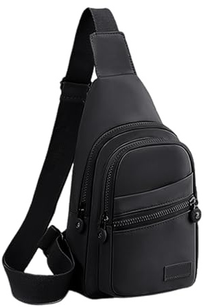 ZGDEIWGF Bolso de Hombro Unisex, Bolso de Pecho, Mochila de Mensajero, Bolso Bandolera, Negro