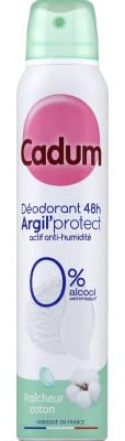 Cadum Deodorant Argil Protect au Coton 48H - Le flacon de 200mL