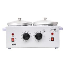 Chauffe-cire professionnel double pour épilation, capacité totale de 1,2 l avec deux pots amovibles de 600 cc, machine à cire d'épilation de 200 W, idéal pour salon, spa et usage domestique