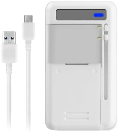 Cargador Universal para Baterías de Móviles y Cámaras 4.2V DC + Puerto USB 5V 1A Tipo C Compatible con Smartphones y Dispositivos Digitales