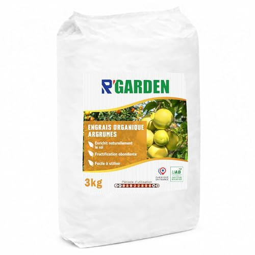 R’GARDEN – Engrais Organique Agrumes | Fertilisant Naturel pour Citronniers, Orangers et Mandariniers | Récoltes Abondantes | UAB – Fabriqué en France (3 KG)