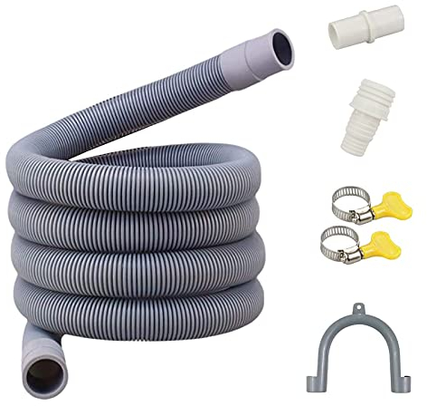 1.5 Meter Tuyau de Vidange Universel, pour machine à laver, Tuyau D'évacuation D'eau pour Lave-linge et Lave-vaisselle (1.5M-NEW)
