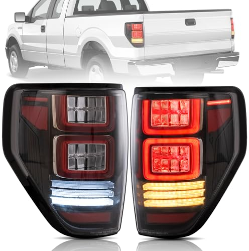 VLAND Rückleuchten passend für Ford F150 2009–2014, mit sequentiellen Blinkern, Paar (linke und rechte Seite), Klar