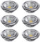 TPMAFF AR111 G53 Bombilla reflectora LED 15 vatios COB 1500 lúmenes (Equivalente a 120 W ES111) Foco de ángulo de Haz de 60° CA 85 V -265 V no Regulable (Paquete de 6)