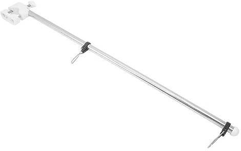 Asta de Bandera, Asta de Bandera Marina de Acero Inoxidable con Clip de Plástico Ajustable, Asta de Bandera de Barco de Montaje en Riel de 22,2 Mm a 25,4 Mm para Yate, Automóvil