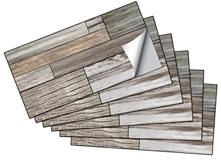 Housoutil 6 Blätter Wandaufkleber Abnehmbare Fliesenaufkleber Spiegelfliesen Abziehen Und Aufkleben Dekorative Fliesen Für Die Küche Deckenverkleidung Entfernbar Pvc 3d Anti-öl-aufkleber