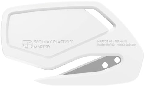 MARTOR 100 x säkerhetskniv, dolt blad, SECUMAX PLASTICUT, professionell skärkniv, lätt, plast, höger- & vänsterhänt
