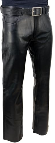 Milwaukee Leather Men's Premium Classic Casual Leather Motorcycle Riding Pants - 32