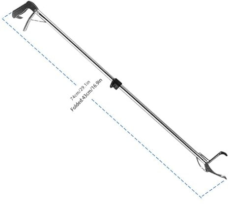 JOERBABU HeavyDuties Schlangenzange, Reptilien-Greifer, Edelstahl, breite Backe, Größe S/für M/L