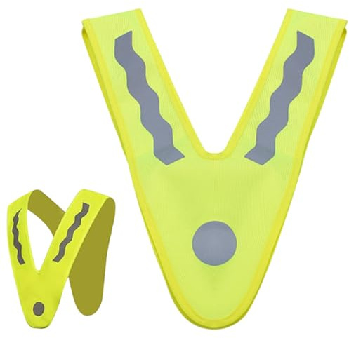 MACHSWON 2 Pieces Children's Reflective Vest,V-shaped Safety Vests for Kids,Reflective Clothing Shoulder Clip High Visibility Reflective Waistcoat for Kid's Outdoor Activities