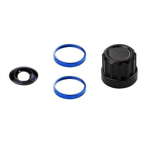 Kit de repuesto para Insta360 X5 con herramienta de intercambio de lentes DIY y anillos multicolor - Juego de lentes ópticos HD para cámara de 360 grados (anillo azul juego individual) (anillo azul