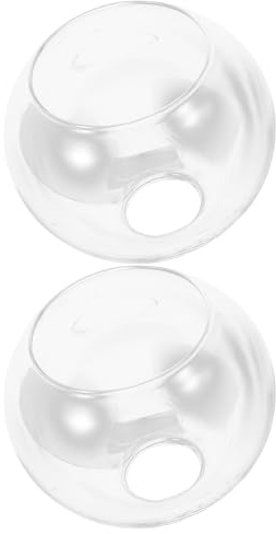 HONITANO 2 st glasskärm med dubbla dörrar lampskärmar för klotlampor lampskärmar ersättning för hängande lampor lampskärm