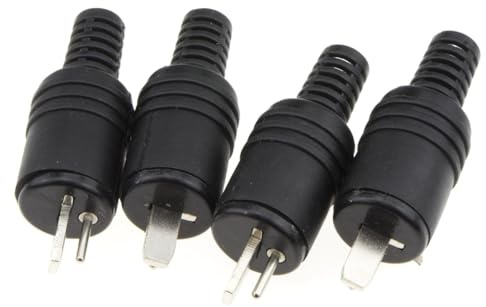 kenable 2 Pin DIN Male Plug Speaker Connector Screw Terminals for HiFi and Loudspeakers No Soldering Required 4 Pack