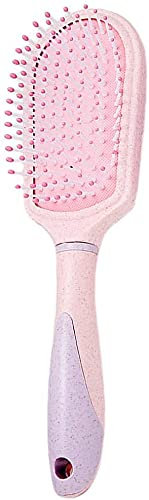 Meilleure brosse plate pour réduire la perte de cheveux et ajouter de la brillance - Parfait pour tous les types de cheveux et tous les âges (rose)