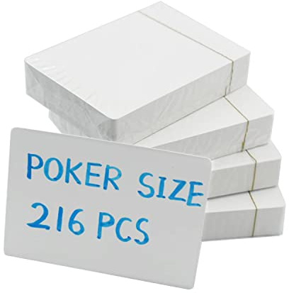 Yuanhe Blank Playing Cards to Write on Poker Size 216PCS Printable Flash Cards for DIY Games