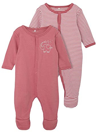 NAME IT 2er Pack Schlafanzüge aus Bio-Baumwolle Mesa Rose-92