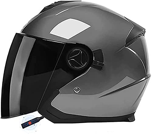 STTTBD Casque Ouvert Demi-Casque De Moto Casque De Moto Approuvé par Le Dot/ECE avec Pare-Soleil Casque De Moto Vespa De Style Rétro Vintage pour Enfants Jeunes Hommes Femmes C