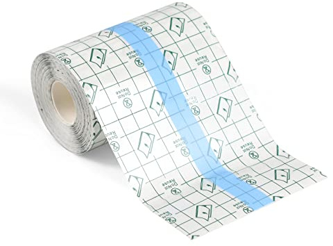 EFUTURETIME 10cm*10m Benda Trasparente Impermeabile, Trasparenti Ferita Adesivo Fixer, Cerotti Elastici di Fissaggio, Fixomull Stretch, Tattoo Protection Film per Sport, Doccia