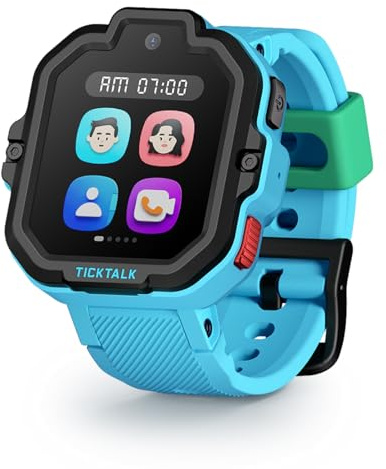 TickTalk 5 Kids Smart Watch with GPS Tracker, Voice & Video Calling, Texts, SOS & Parental Controls | Safe 4G LTE Smartwatch with Free Music, Reminders & School Mode for Boys & Girls Ages 3-12