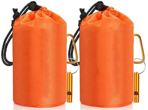 Hitopin 2 Stück Biwaksack Notfall Überleben Schlafsack, Survival Biwaksack Erste Hilfe, Notfall Überleben Schlafsack, Survival Biwak Sack Erste Hilfe, für Outdoor Camping Wandern(Orange)