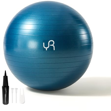 RYTMAT Gymnastikball 55cm Sitzball Schwangerschaft Groß Yoga Ball Büro Ergonomisch Anti-Burst Ball für Fitness Yoga Gymnastik Core Training mit Luft Pumpe