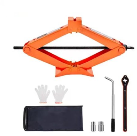 XFYESL Leve Voiture Cric à Ciseaux 2,5 tonnes/5 512 LB Cric de Voiture à Ciseaux 3,7 -17,1 Plage de Levage Cric de Levage à Ciseaux Portable Cric Auto