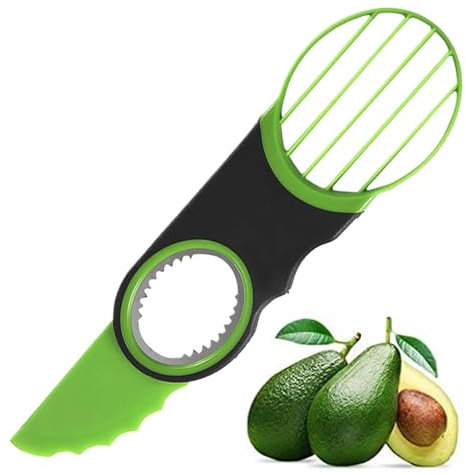 Pelapatate di mango, pelapatate, affettatrice di avocado – Utensili da cucina multifunzionali, rimozione di noccioli di avocado, affettatrice di mango, strumento per cucchiaio kiwi, strumento di