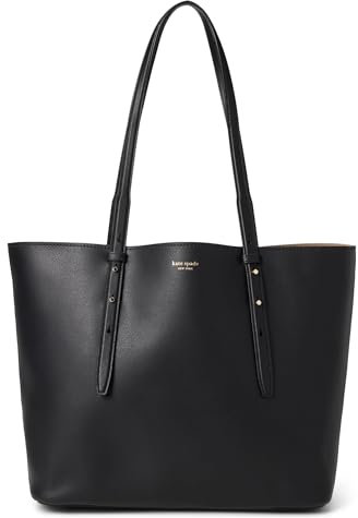 kate spade new york Do It All Fine Grain Leather Large Tote, Black, One Size