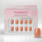 Baesics Softgel Press On Nails Koralle Square– 30 Stück Nagelset für Zuhause, Wiederverwendbar, Natürliche Optik, Flexibel, Künstliche Nägel ink Klebepads, Salonqualität für Anfänger und unterwegs