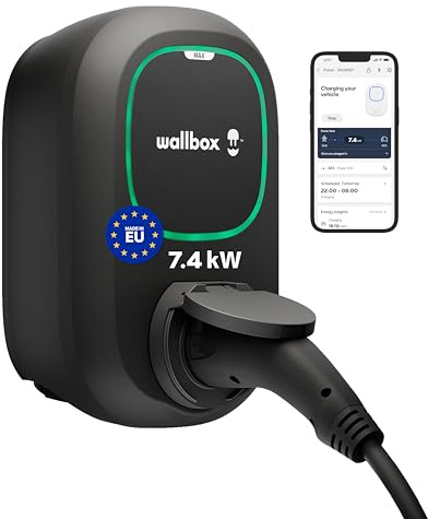 Wallbox Pulsar MAX 7.4kW, Cargador Coche Electrico 32A, Cargador EV