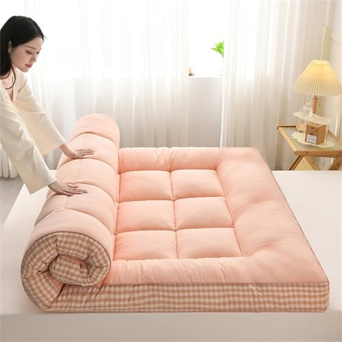 Colchón japonés grueso plegable y enrollable para dormitorio, cama y cuna (gris, 100 x 200 cm), ahorro de espacio, comodidad ideal para fiestas de pijamas e invitados