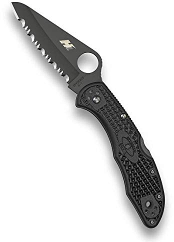 Spyderco Salt 2 Lightweight, 3 in H-1 Steel, Black FRN, C88SBBK2