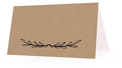 25 Rustic Kraft Tent Table Place Card For Wedding Thanksgiving Christmas Holiday Easter Catering Buffet Food Sign Paper Name Escort Card Folded Seat Assignment Setting Label Banquet Party Craft Event