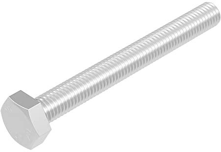 SECCARO vite esagonale M8 x 70 mm, acciaio inox V2A VA A2, DIN 933/ISO 4017, esagono esterno, 20 pezzi