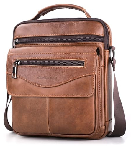 COSCOOA Shoulder Bag for Men Leather Man Purse Crossbody for Men Handbag Bag Messenger Satchel Travel bag
