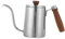 TOPBATHY Cafetera de Acero Inoxidable de 600 Ml para Preparar Café a Mano Tetera con Boca Estrecha Y Silbato para Acampar en Casa