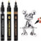 ThrivingAura Chrome Marker, Gold Silver Copper Permanent Marker, Waterproof Reflective, Glossy Permanent Liquid Chrome Pen for Christmas Resin Crafts, Coloring, Painting Models Metal Glass Plastic