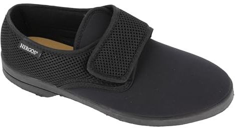 Hergos H062 - Scarpe per riabilitazione da uomo, scarpe ortopediche traspiranti con chiusura a strappo, pantofole sanitarie sandali per riabilitazione