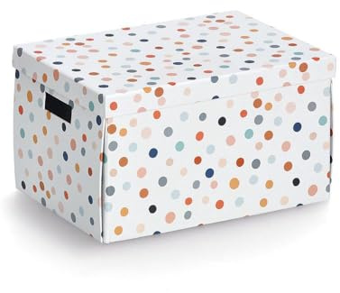 Basera Aufbewahrungsbox Konfetti aus 100% recyceltem Karton, 25 x 35 x 20 cm