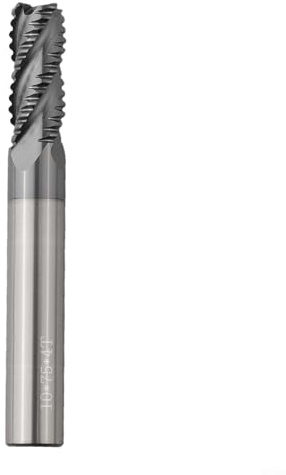 Alanmoship Fresa per sgrossatura in carburo solido, 4 denti, rivestimento AlTiN per lavorazione dei metalli HPC CNC (10 mm)