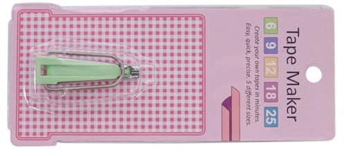 ZwaitL Schrägbandformer 6 mm, 9 mm, 12 mm, 18 mm, 25 mm, 5 Größen, zum Quilten und Nähen von Stoff