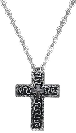GWAWG Collier Croix avec Compartiment Secret – Pendentif 3D Gothique Vintage pour Homme & Femme, Bijou Cosplay Fait Main, Collier avec Cachette pour Cendres ou Messages Halloween