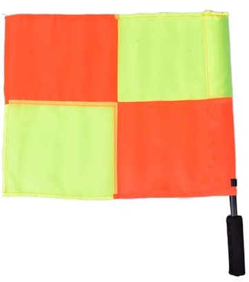 SUBLXPoten Bandierina per Arbitro Calcio Bandiera dell'arbitro di Calcio Fair Play Partita Sportiva Bandiere del guardalinee di Calcio Borsa for Il Trasporto dell'attrezzatura dell'arbitro(1pc)