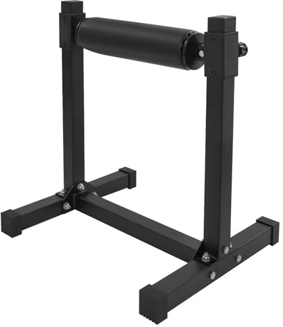 Soporte de Split Squat búlgaro - Soporte de sentadilla de una pierna con ruedas dentadas ajustables (9 ruedas) - para gimnasio y casa